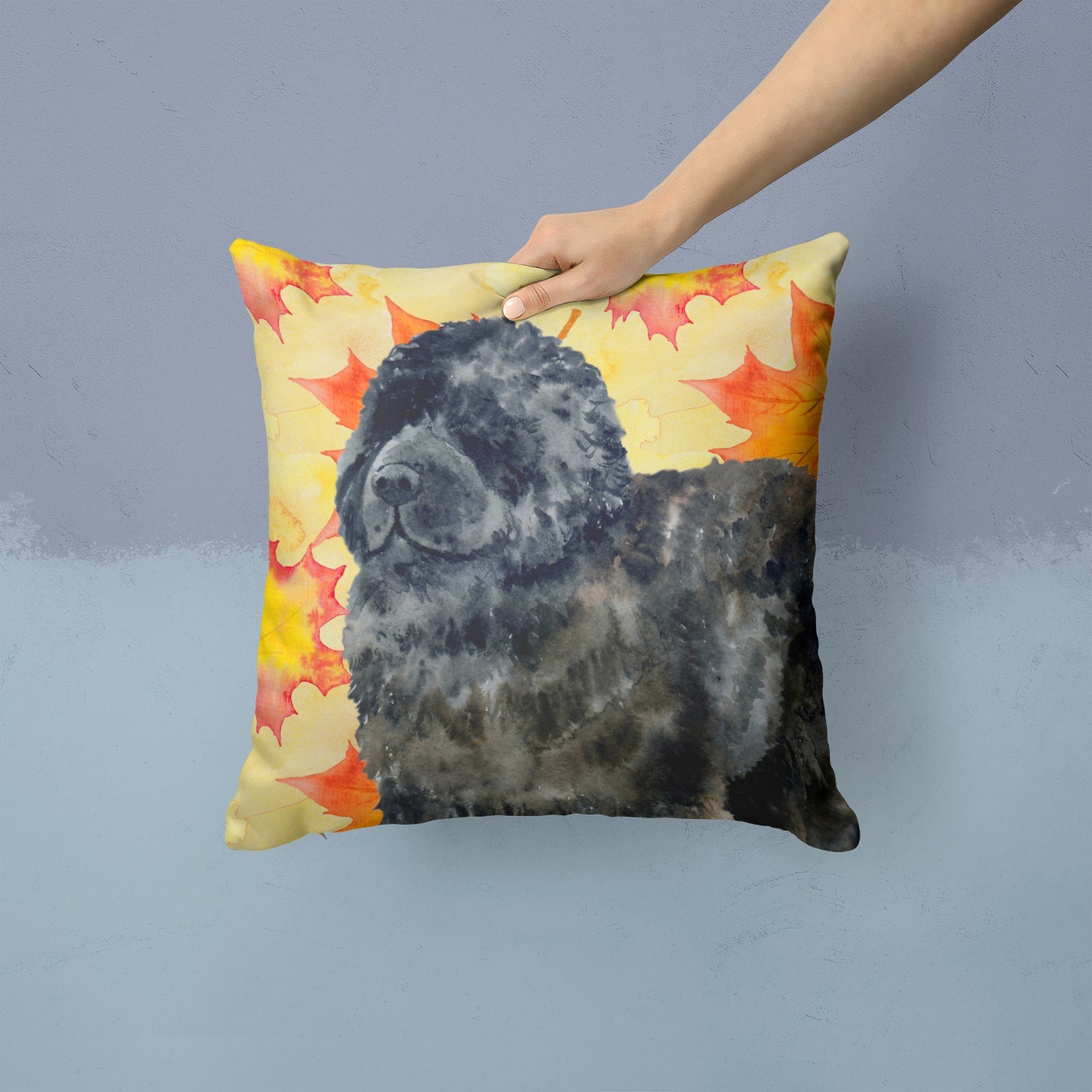 Newfoundland Fall Decorative Throw Pillow 14x14 Indoor Outdoor Accent Cushion, Fabric Cover with Insert for Sofa, Bed, Porch & Living Room