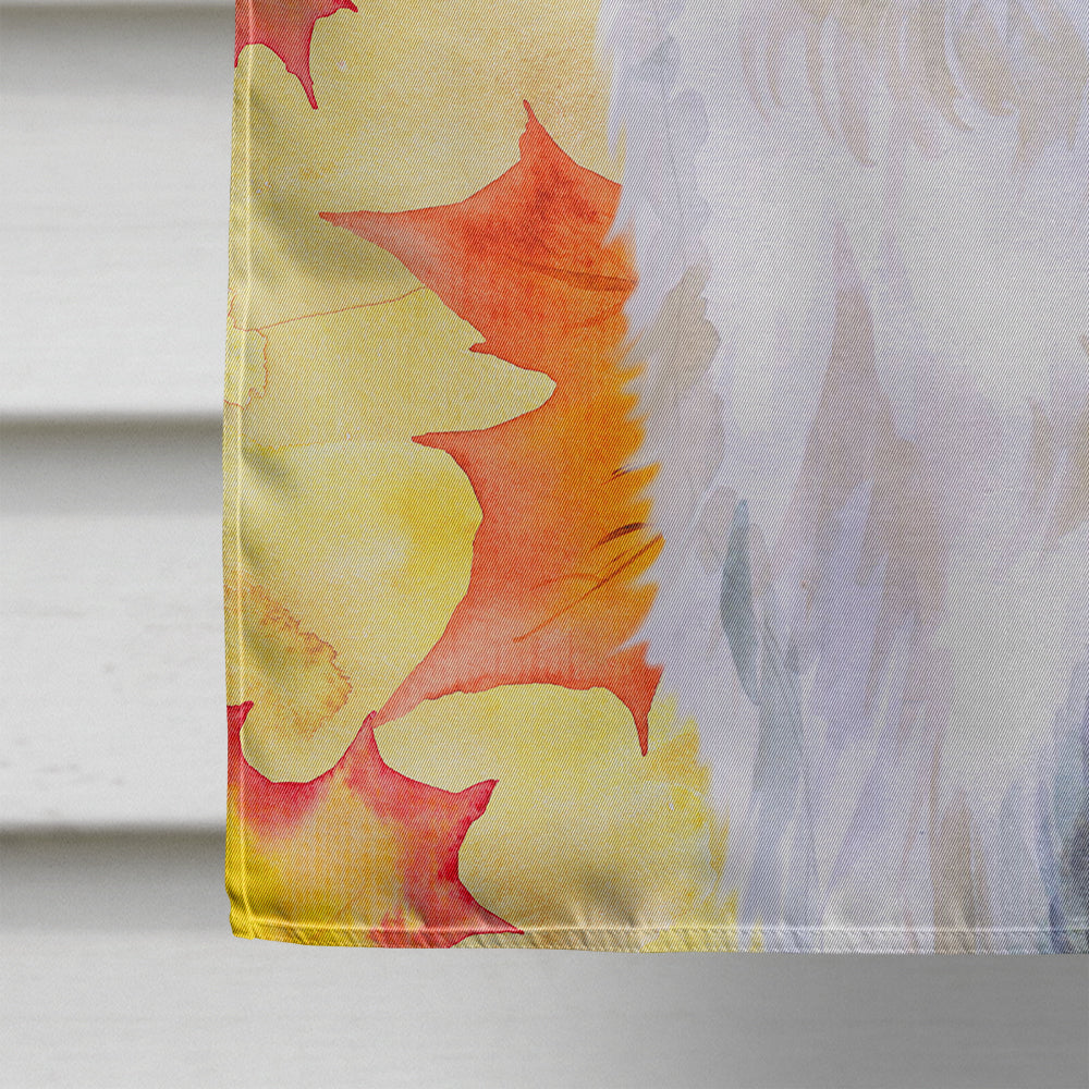 Borzoi Fall House Flag 28x40 Porch Sleeve Pole Decorative Outside Yard Banner Artwork Wall Hanging, Polyester