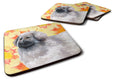 Moscow Watchdog Fall Foam Coasters Set of 4 Cup Coasters for Indoor Outdoor, Tabletop Protection, Anti Slip, Mouse pad Material