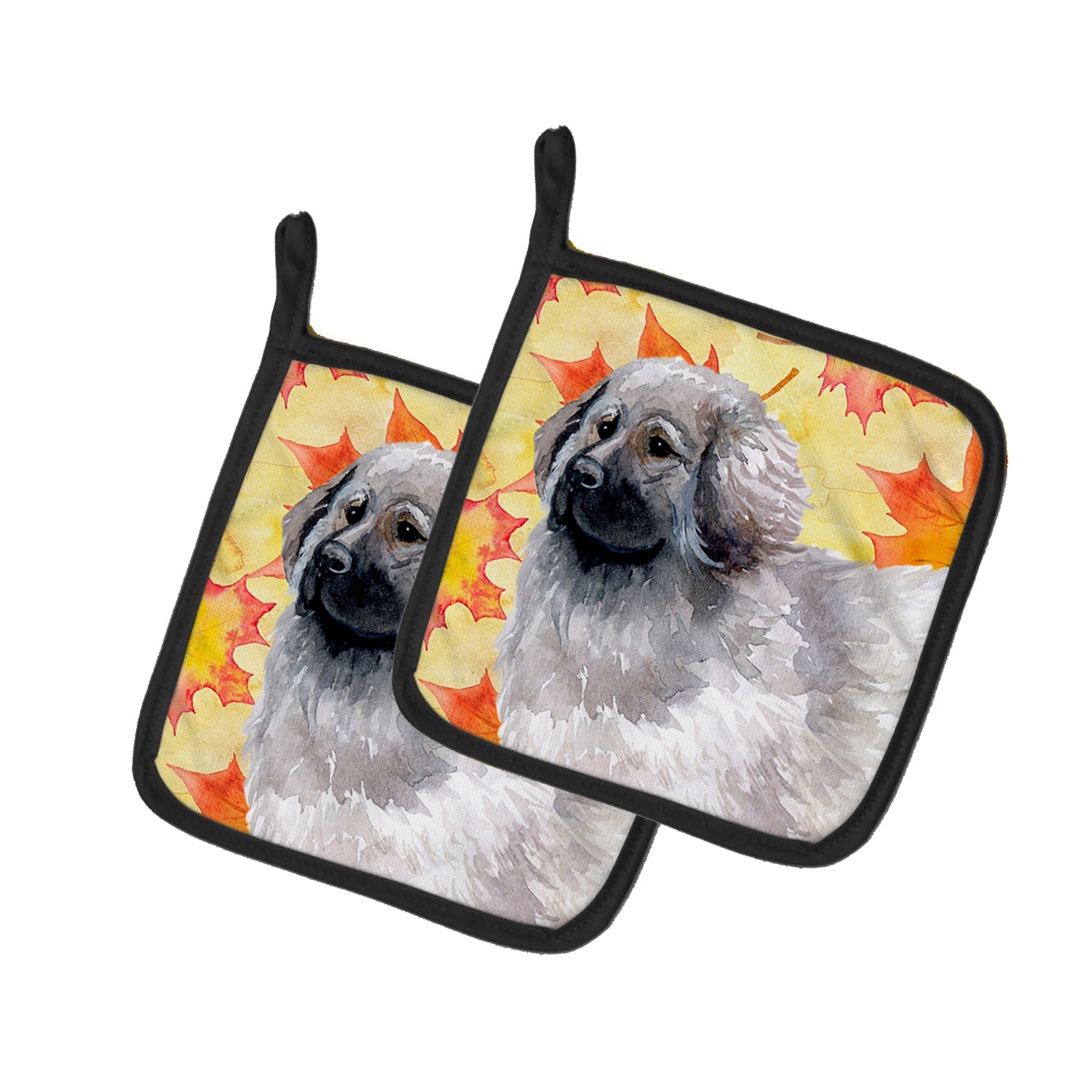 Moscow Watchdog Fall Pot Holder Set of 2 Heat Resistant Quilted Hot Pads 7.5 x 7.5 Inch, Insulated Kitchen Trivets for Cooking & Baking