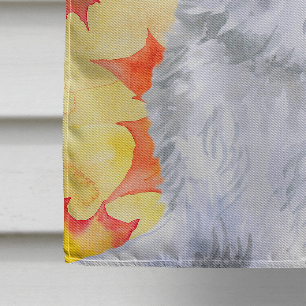 Maremma Sheepdog Fall House Flag 28x40 Porch Sleeve Pole Decorative Outside Yard Banner Artwork Wall Hanging, Polyester