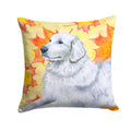 Maremma Sheepdog Fall Decorative Throw Pillow 14x14 Indoor Outdoor Accent Cushion, Fabric Cover with Insert for Sofa, Bed, Porch & Living Room