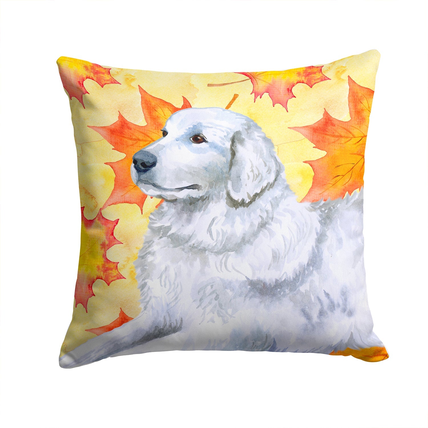 Maremma Sheepdog Fall Decorative Throw Pillow 14x14 Indoor Outdoor Accent Cushion, Fabric Cover with Insert for Sofa, Bed, Porch & Living Room
