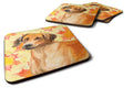 Rhodesian Ridgeback Fall Foam Coasters Set of 4 Cup Coasters for Indoor Outdoor, Tabletop Protection, Anti Slip, Mouse pad Material