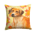 Rhodesian Ridgeback Fall Decorative Throw Pillow 14x14 Indoor Outdoor Accent Cushion, Fabric Cover with Insert for Sofa, Bed, Porch & Living Room