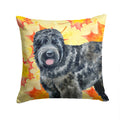 Black Russian Terrier Fall Decorative Throw Pillow 14x14 Indoor Outdoor Accent Cushion, Fabric Cover with Insert for Sofa, Bed, Porch & Living Room