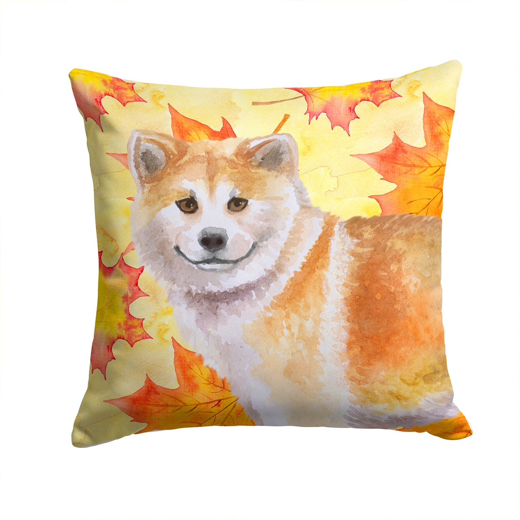 Shiba Inu Fall Decorative Throw Pillow 14x14 Indoor Outdoor Accent Cushion, Fabric Cover with Insert for Sofa, Bed, Porch & Living Room