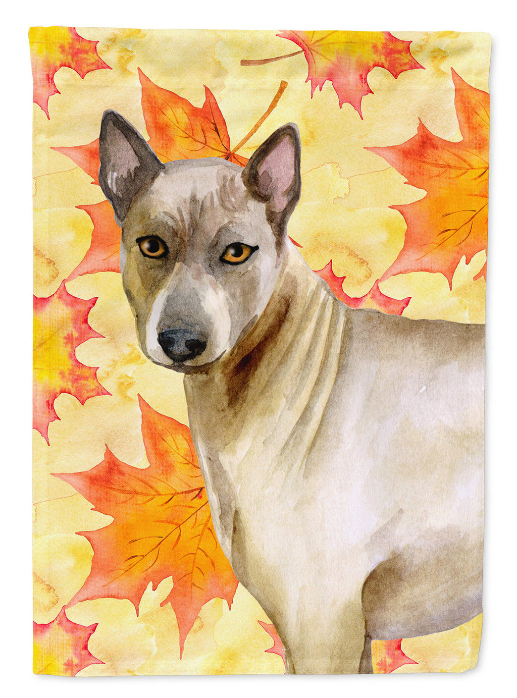 Thai Ridgeback Fall House Flag 28x40 Porch Sleeve Pole Decorative Outside Yard Banner Artwork Wall Hanging, Polyester