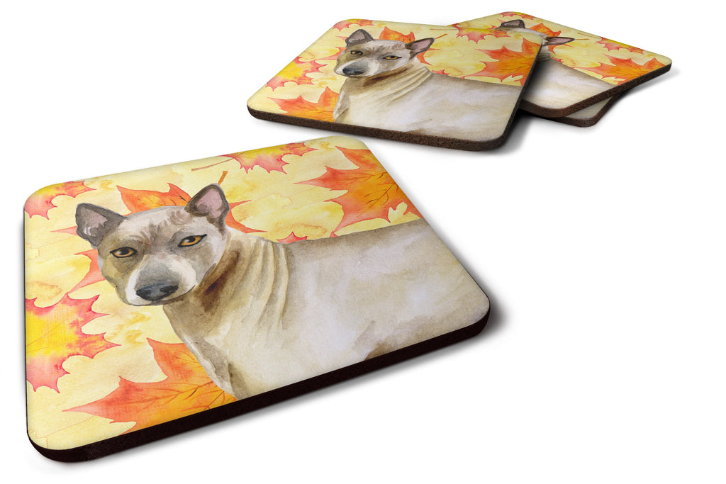Thai Ridgeback Fall Foam Coasters Set of 4 Cup Coasters for Indoor Outdoor, Tabletop Protection, Anti Slip, Mouse pad Material