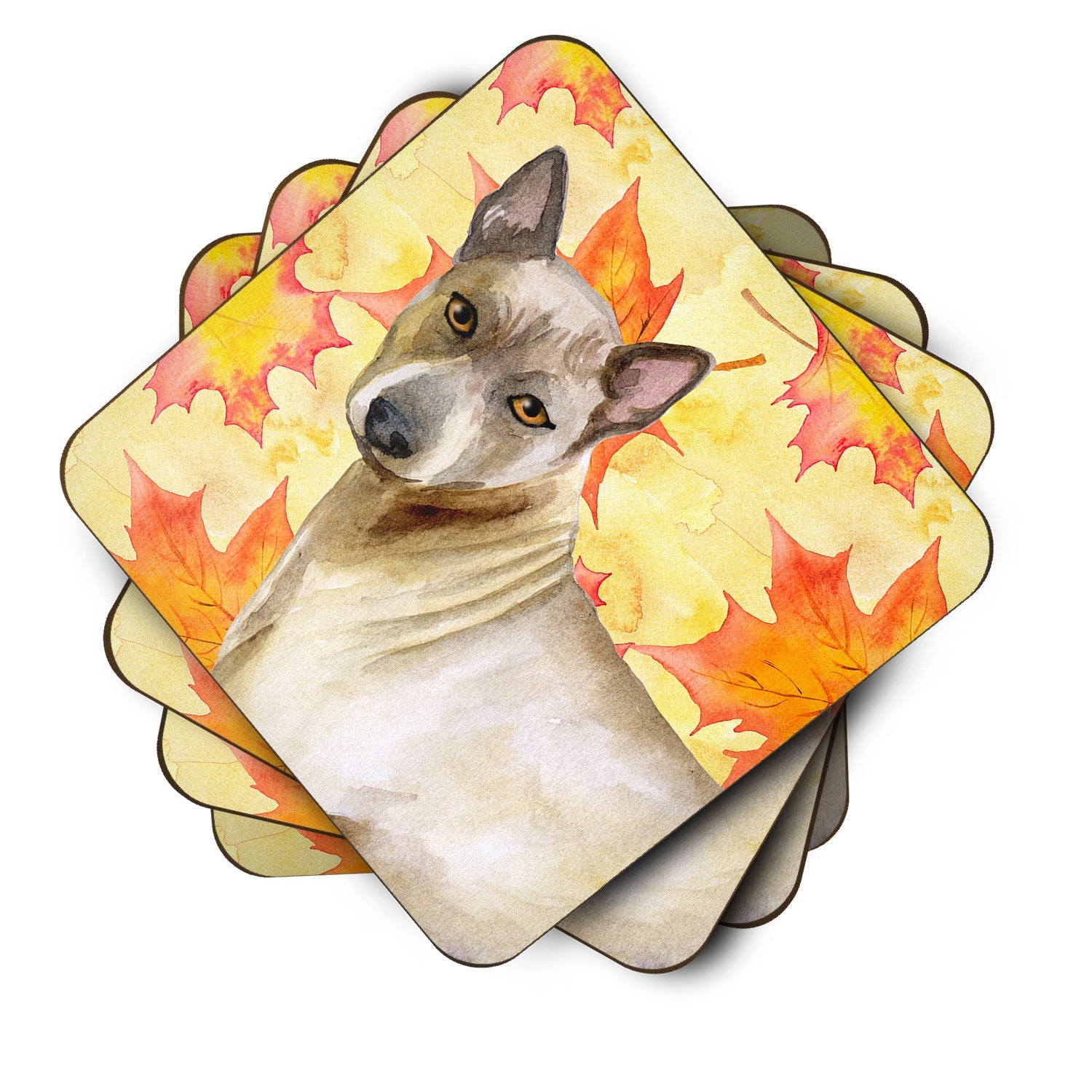 Thai Ridgeback Fall Foam Coasters Set of 4 Cup Coasters for Indoor Outdoor, Tabletop Protection, Anti Slip, Mouse pad Material
