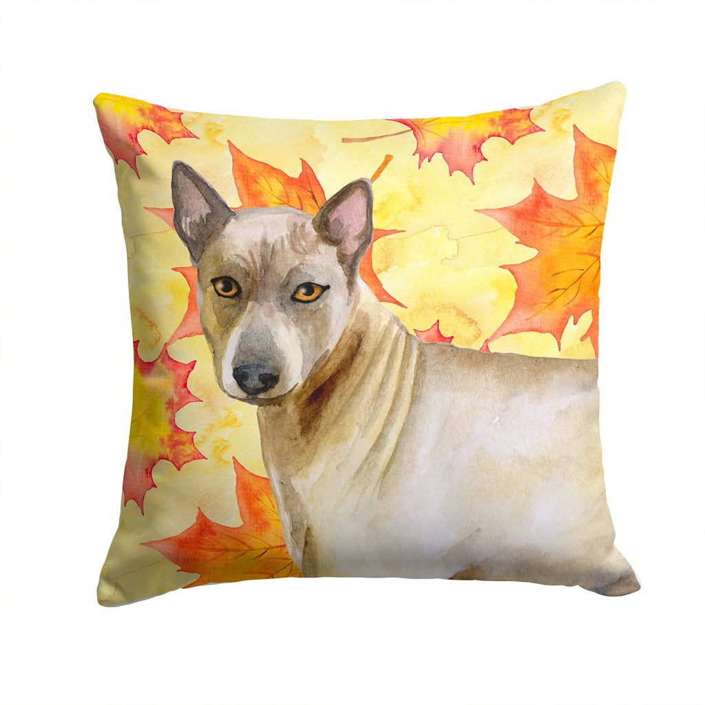 Thai Ridgeback Fall Decorative Throw Pillow 14x14 Indoor Outdoor Accent Cushion, Fabric Cover with Insert for Sofa, Bed, Porch & Living Room