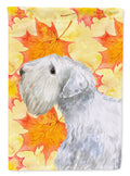 Sealyham Terrier Fall House Flag 28x40 Porch Sleeve Pole Decorative Outside Yard Banner Artwork Wall Hanging, Polyester