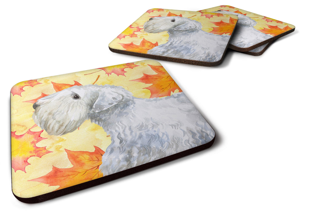 Sealyham Terrier Fall Foam Coasters Set of 4 Cup Coasters for Indoor Outdoor, Tabletop Protection, Anti Slip, Mouse pad Material