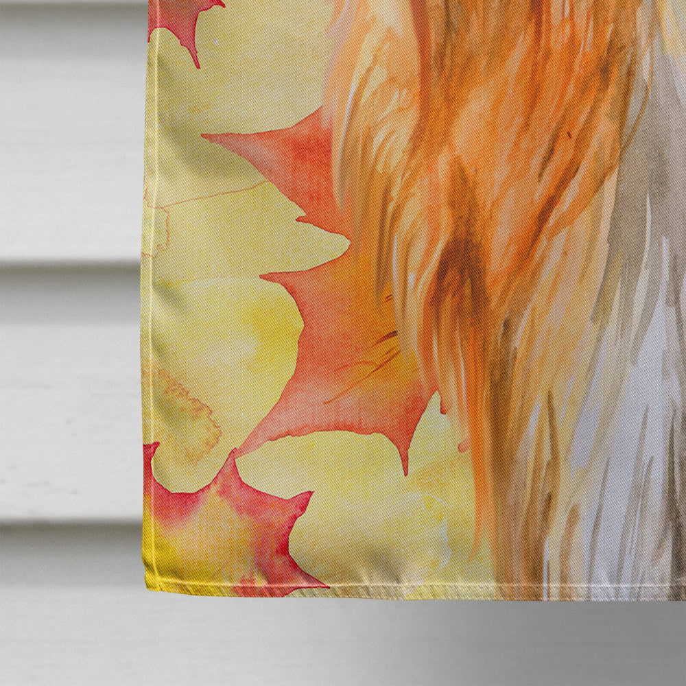 Yorkshire Terrier Fall House Flag 28x40 Porch Sleeve Pole Decorative Outside Yard Banner Artwork Wall Hanging, Polyester