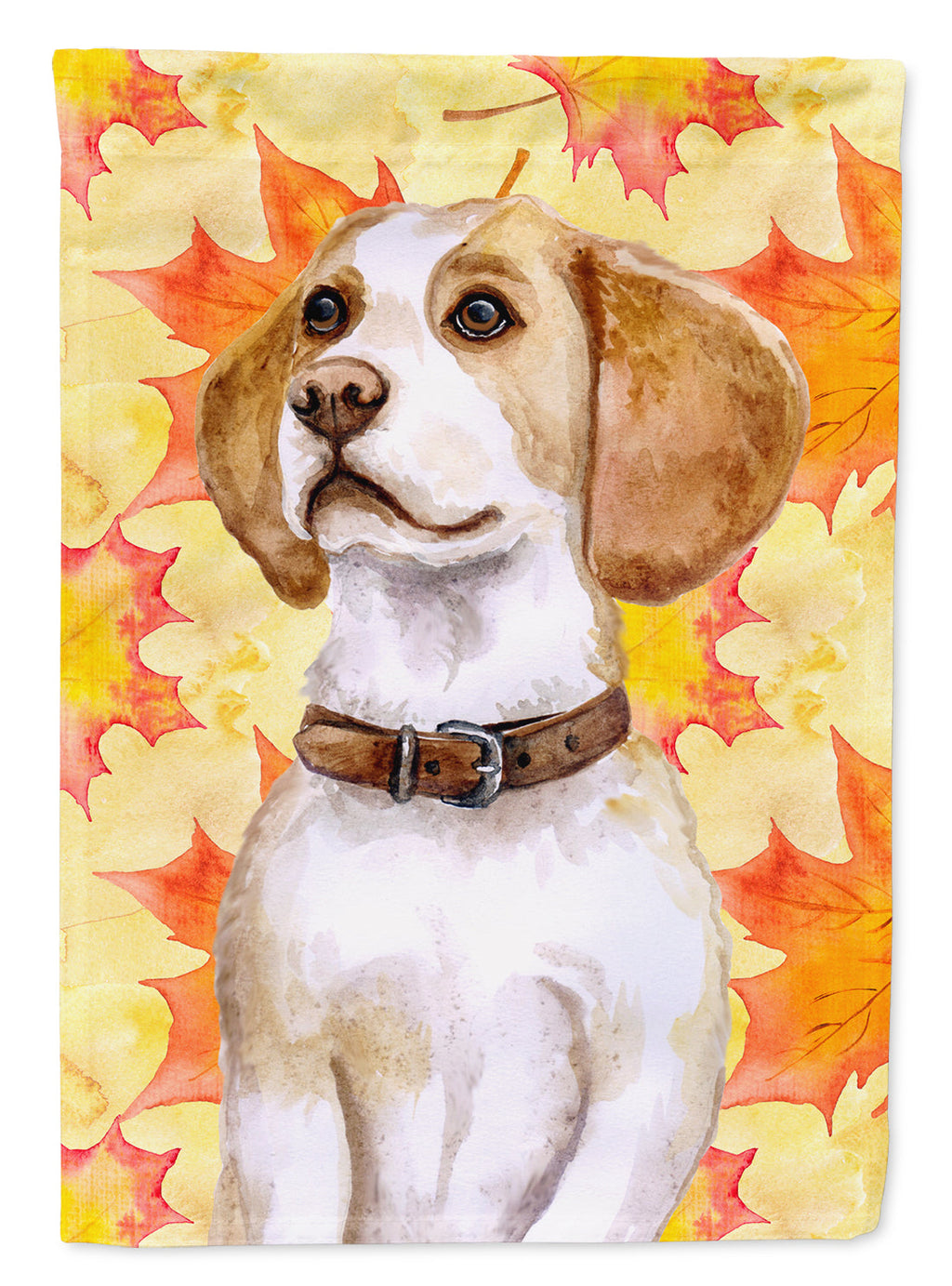 Beagle Fall House Flag 28x40 Porch Sleeve Pole Decorative Outside Yard Banner Artwork Wall Hanging, Polyester