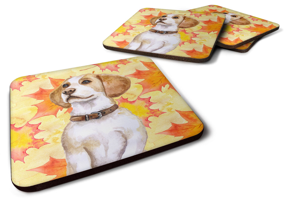 Beagle Fall Foam Coasters Set of 4 Cup Coasters for Indoor Outdoor, Tabletop Protection, Anti Slip, Mouse pad Material
