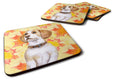 Beagle Fall Foam Coasters Set of 4 Cup Coasters for Indoor Outdoor, Tabletop Protection, Anti Slip, Mouse pad Material