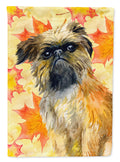 Brussels Griffon Fall House Flag 28x40 Porch Sleeve Pole Decorative Outside Yard Banner Artwork Wall Hanging, Polyester