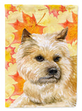 Cairn Terrier Fall House Flag 28x40 Porch Sleeve Pole Decorative Outside Yard Banner Artwork Wall Hanging, Polyester