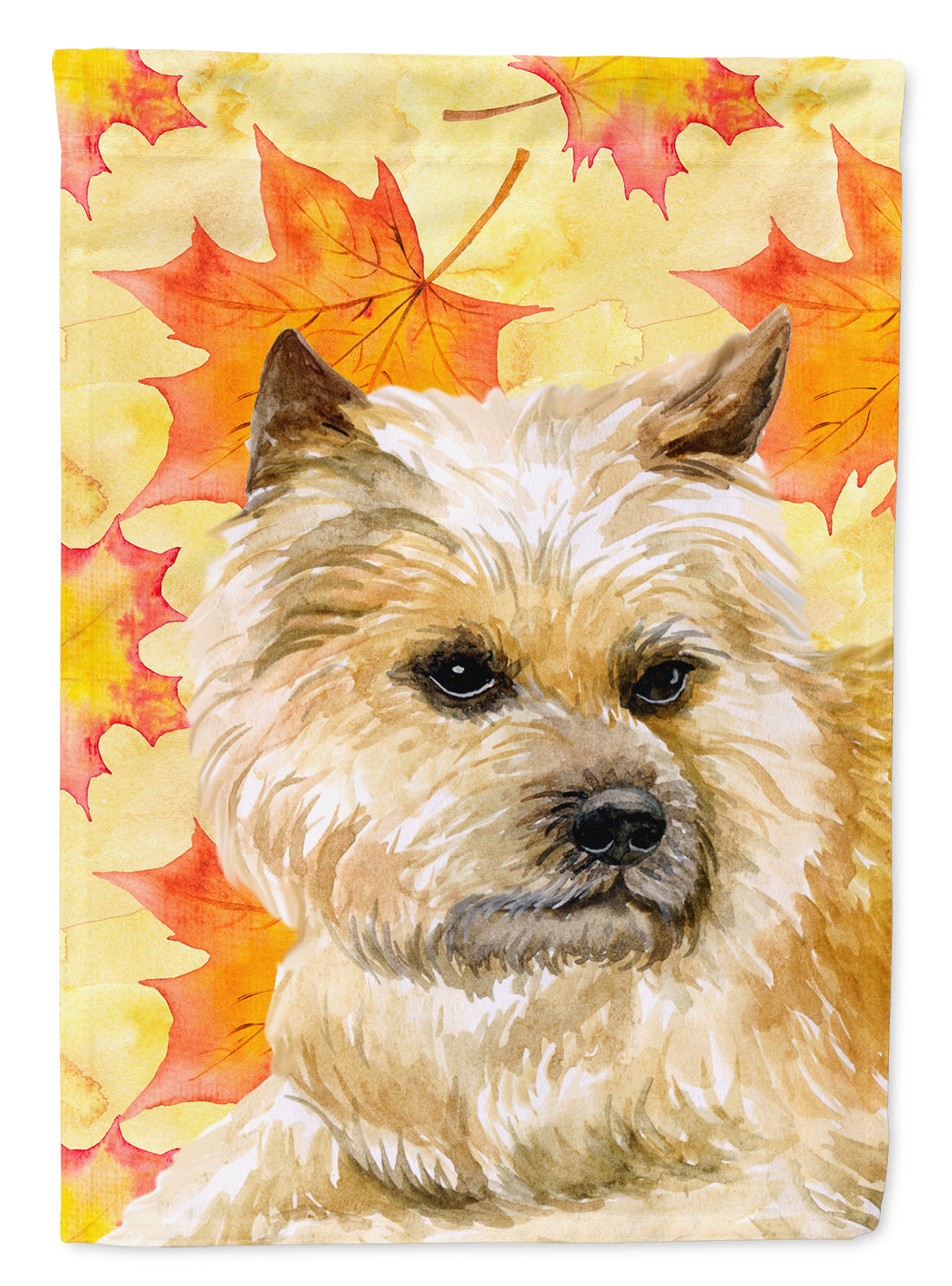 Cairn Terrier Fall House Flag 28x40 Porch Sleeve Pole Decorative Outside Yard Banner Artwork Wall Hanging, Polyester
