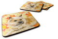 Cairn Terrier Fall Foam Coasters Set of 4 Cup Coasters for Indoor Outdoor, Tabletop Protection, Anti Slip, Mouse pad Material
