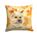 Cairn Terrier Fall Decorative Throw Pillow 14x14 Indoor Outdoor Accent Cushion, Fabric Cover with Insert for Sofa, Bed, Porch & Living Room