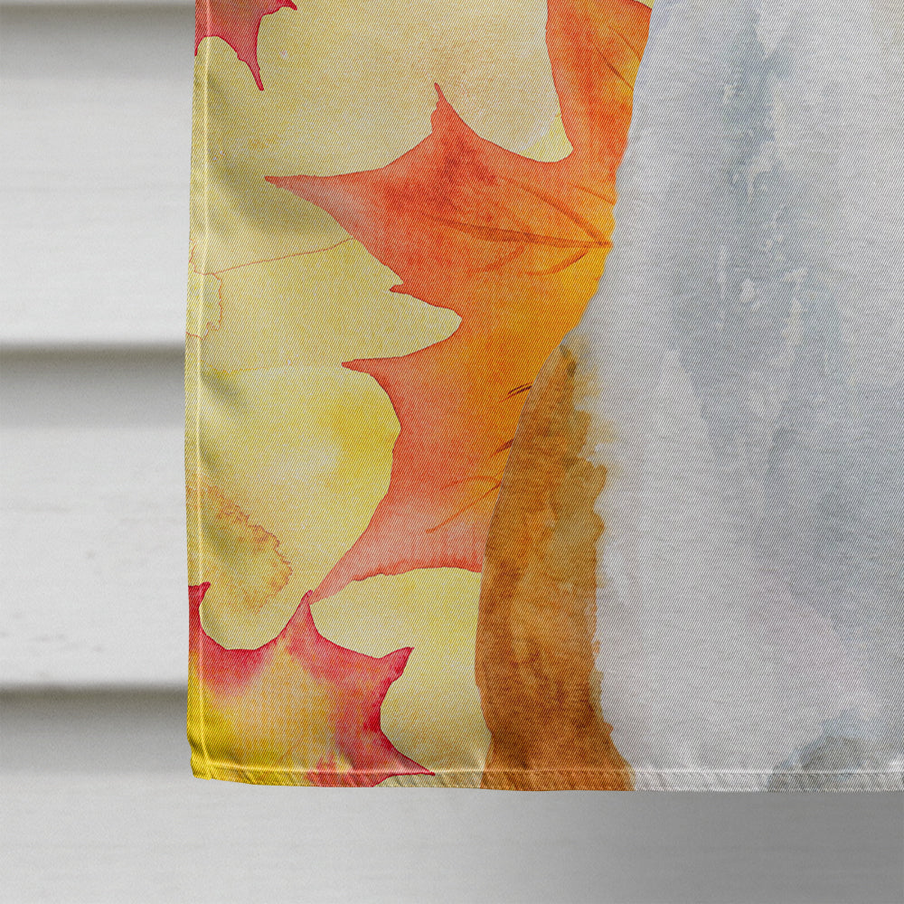 Basenji Fall House Flag 28x40 Porch Sleeve Pole Decorative Outside Yard Banner Artwork Wall Hanging, Polyester