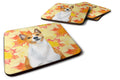 Basenji Fall Foam Coasters Set of 4 Cup Coasters for Indoor Outdoor, Tabletop Protection, Anti Slip, Mouse pad Material