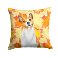 Basenji Fall Decorative Throw Pillow 14x14 Indoor Outdoor Accent Cushion, Fabric Cover with Insert for Sofa, Bed, Porch & Living Room