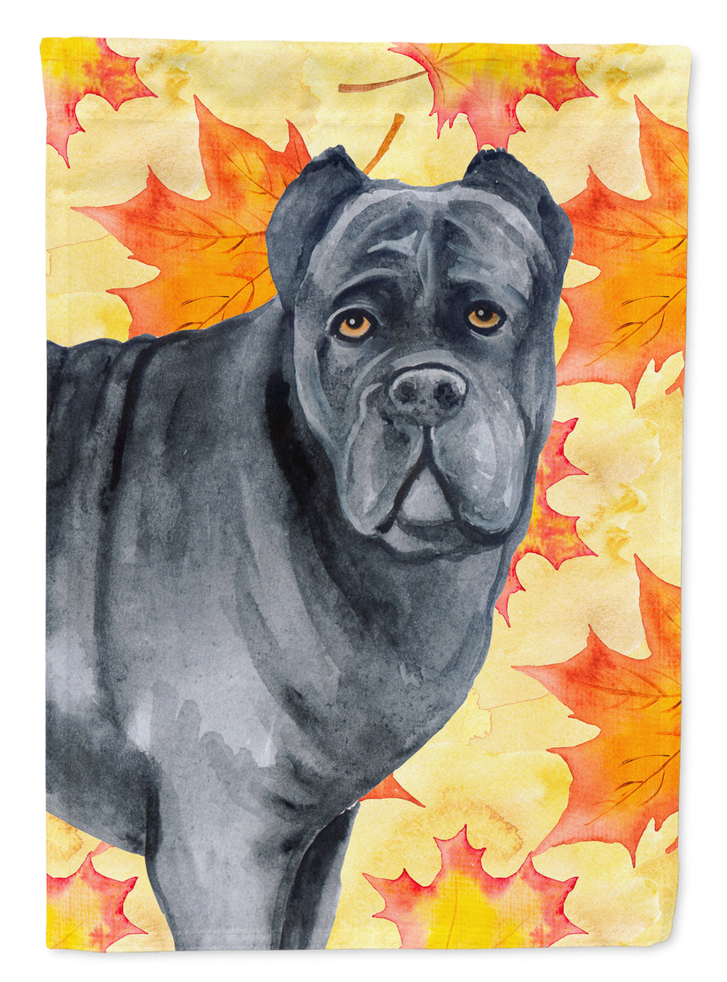 Cane Corso Fall House Flag 28x40 Porch Sleeve Pole Decorative Outside Yard Banner Artwork Wall Hanging, Polyester