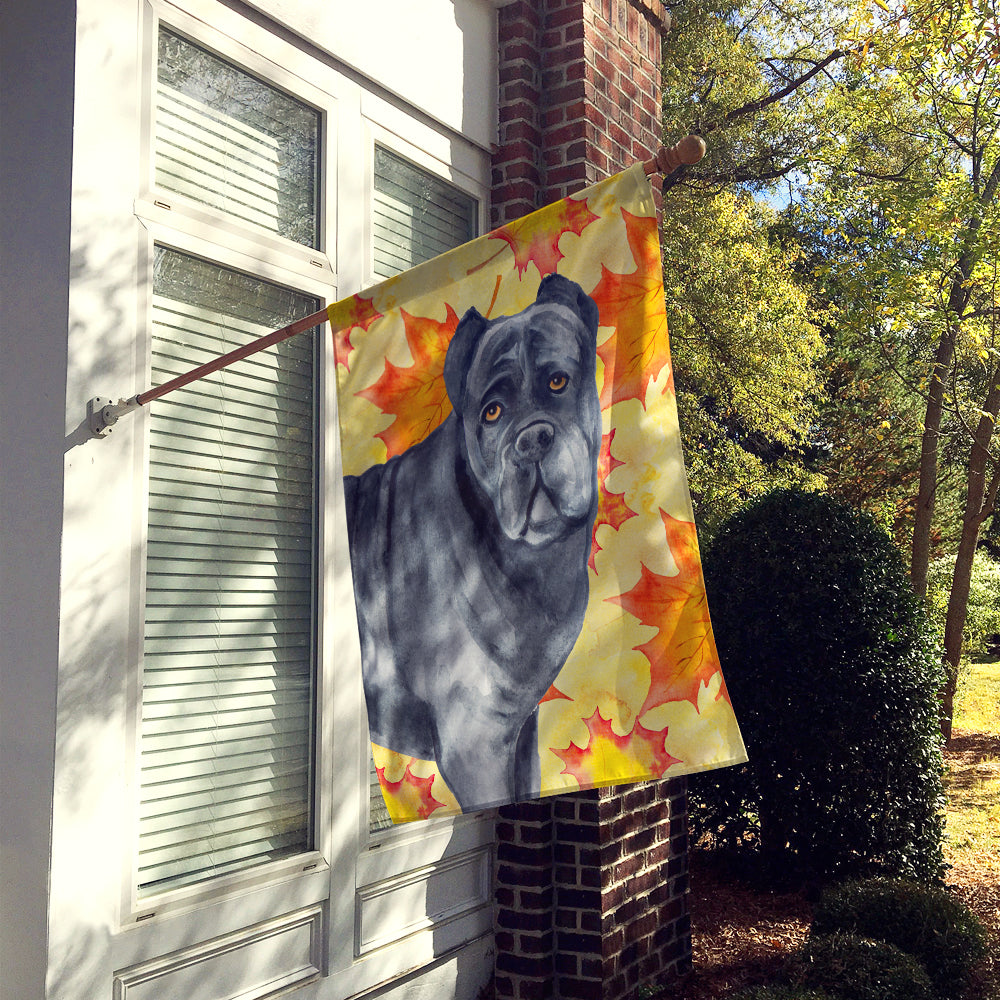 Cane Corso Fall House Flag 28x40 Porch Sleeve Pole Decorative Outside Yard Banner Artwork Wall Hanging, Polyester