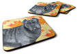 Cane Corso Fall Foam Coasters Set of 4 Cup Coasters for Indoor Outdoor, Tabletop Protection, Anti Slip, Mouse pad Material