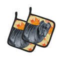 Cane Corso Fall Pot Holder Set of 2 Heat Resistant Quilted Hot Pads 7.5 x 7.5 Inch, Insulated Kitchen Trivets for Cooking & Baking