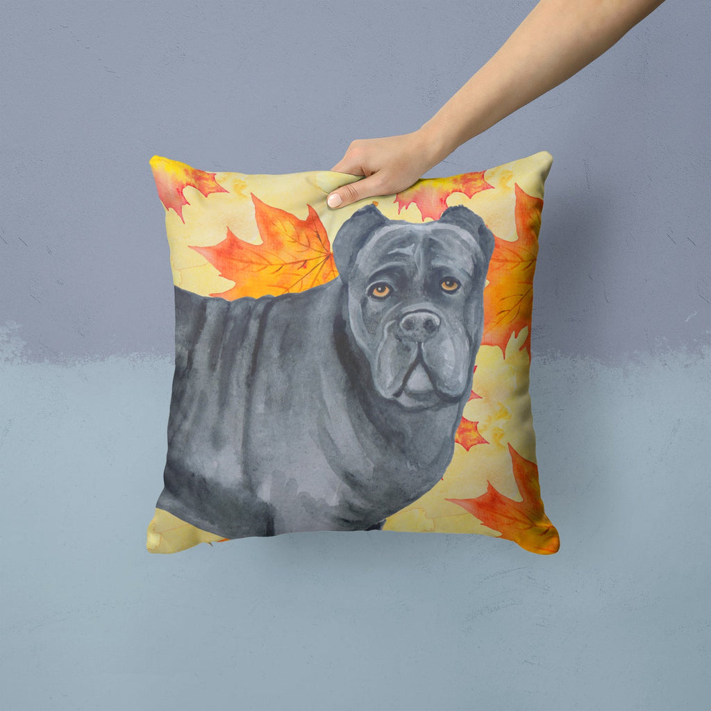 Cane Corso Fall Decorative Throw Pillow 14x14 Indoor Outdoor Accent Cushion, Fabric Cover with Insert for Sofa, Bed, Porch & Living Room