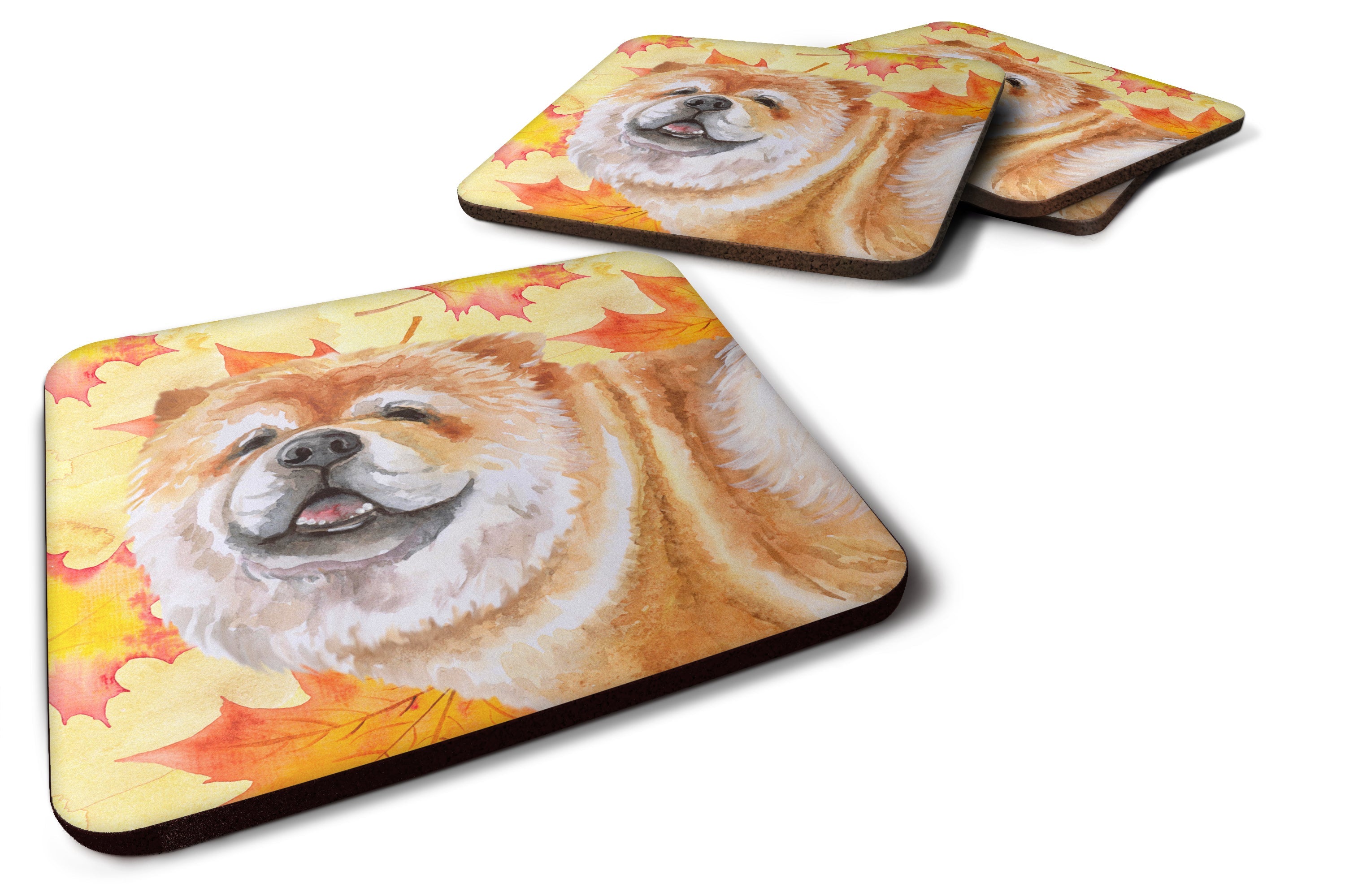Cane Corso Fall Foam Coasters Set of 4 Cup Coasters for Indoor Outdoor, Tabletop Protection, Anti Slip, Mouse pad Material