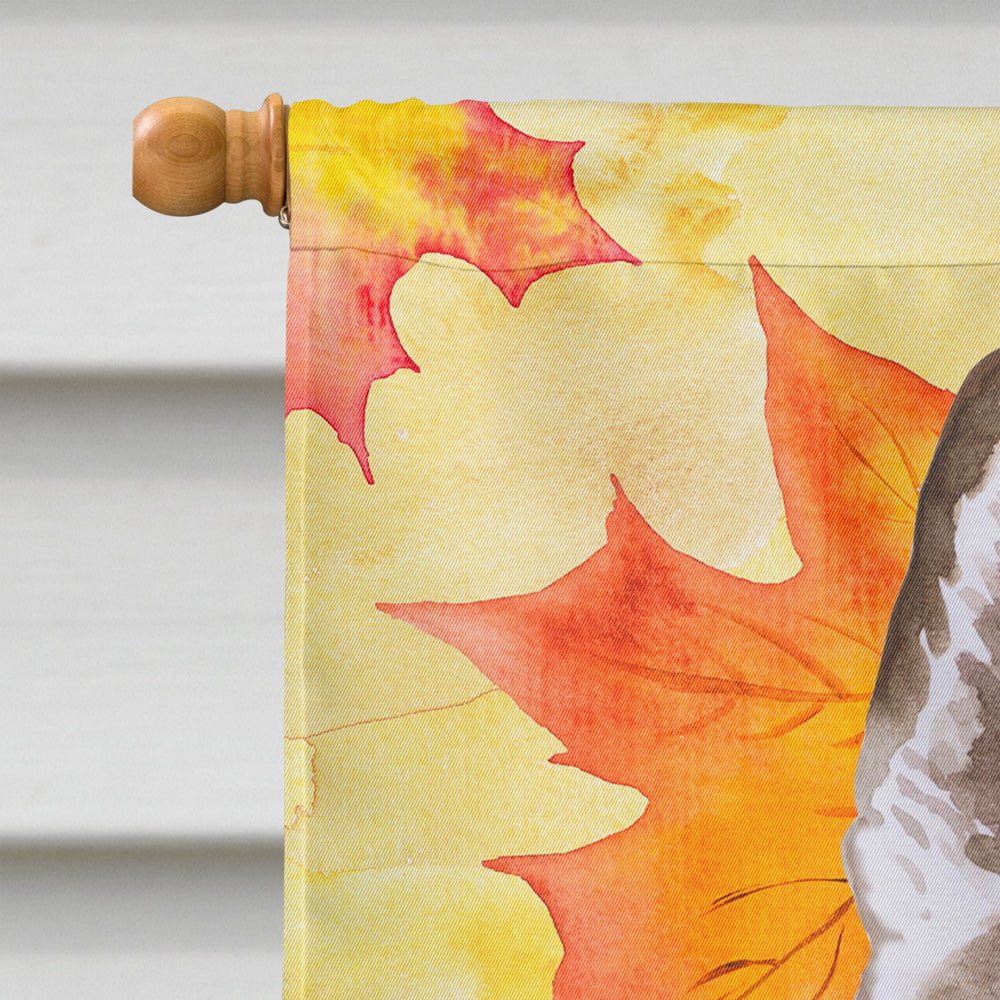 Siberian Husky Grey Fall House Flag 28x40 Porch Sleeve Pole Decorative Outside Yard Banner Artwork Wall Hanging, Polyester