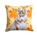 Siberian Husky Grey Fall Decorative Throw Pillow 14x14 Indoor Outdoor Accent Cushion, Fabric Cover with Insert for Sofa, Bed, Porch & Living Room