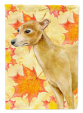 Italian Greyhound Fall House Flag 28x40 Porch Sleeve Pole Decorative Outside Yard Banner Artwork Wall Hanging, Polyester