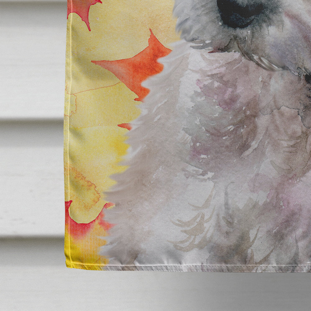 Westie Fall House Flag 28x40 Porch Sleeve Pole Decorative Outside Yard Banner Artwork Wall Hanging, Polyester