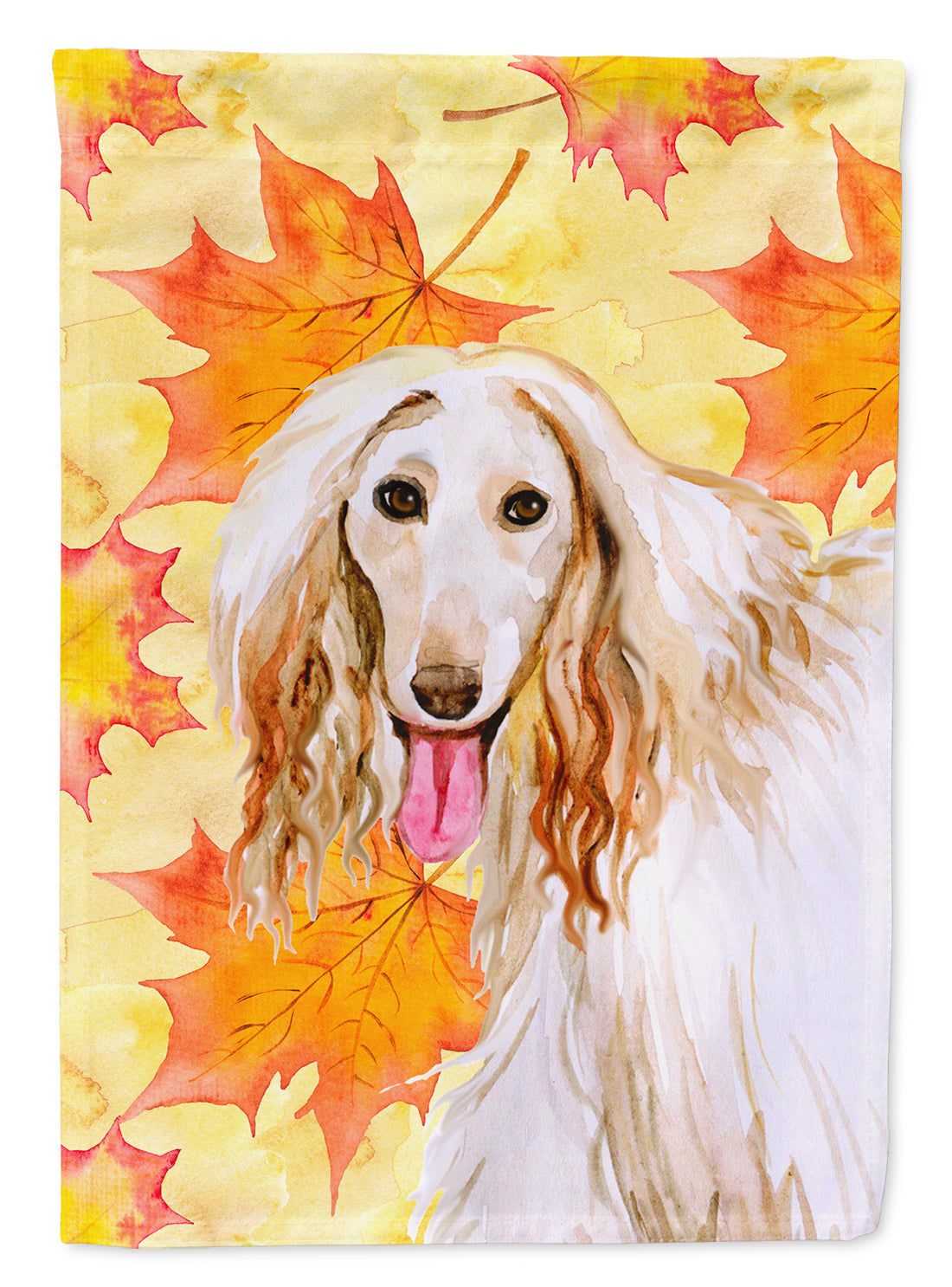 Afghan Hound Fall House Flag 28x40 Porch Sleeve Pole Decorative Outside Yard Banner Artwork Wall Hanging, Polyester