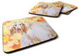 Afghan Hound Fall Foam Coasters Set of 4 Cup Coasters for Indoor Outdoor, Tabletop Protection, Anti Slip, Mouse pad Material