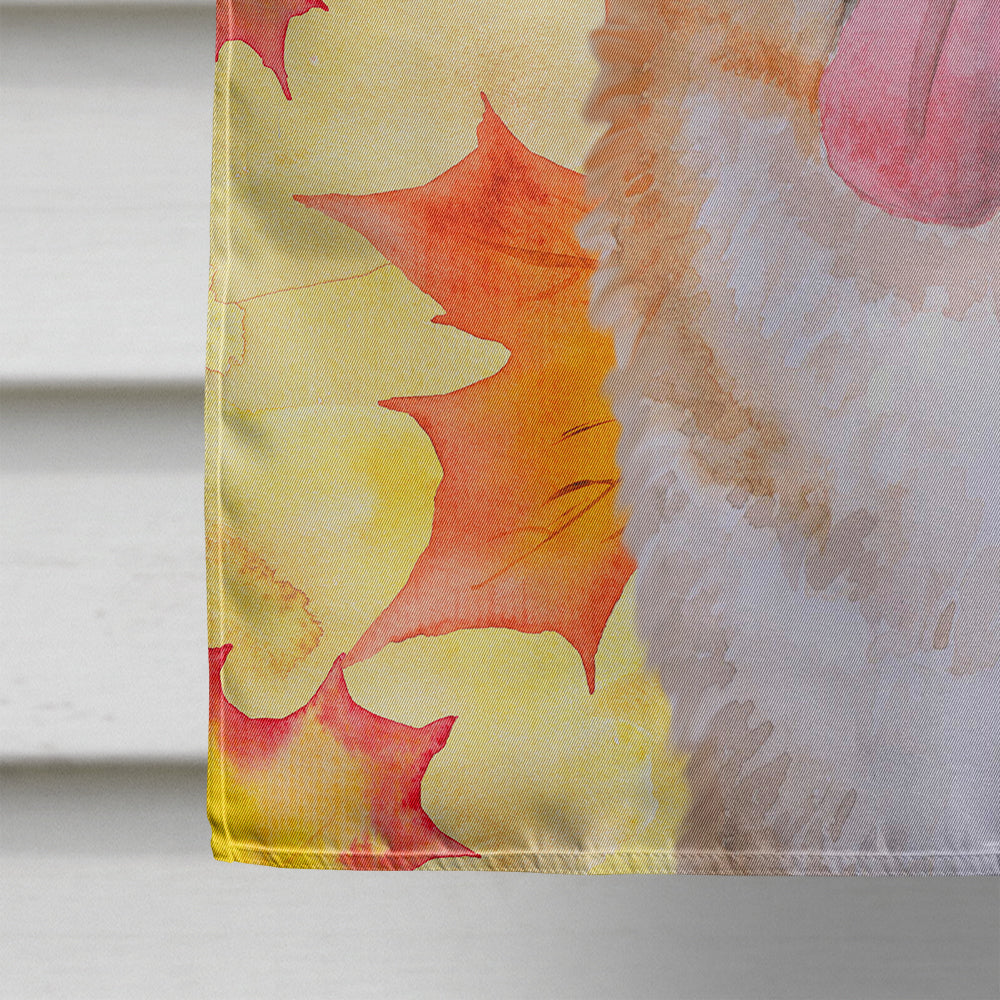 Akita Fall House Flag 28x40 Porch Sleeve Pole Decorative Outside Yard Banner Artwork Wall Hanging, Polyester