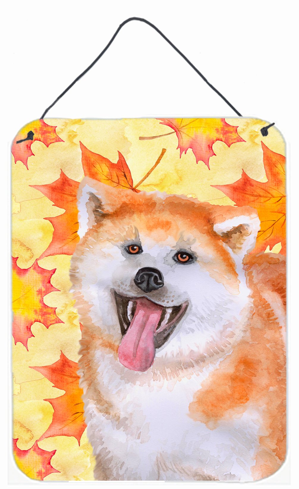 Akita Fall Wall or Door Hanging Prints Aluminum Metal Sign Kitchen Wall Bar Bathroom Plaque Home Decor Front Door Plaque, 12x16, Multicolor