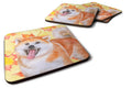 Akita Fall Foam Coasters Set of 4 Cup Coasters for Indoor Outdoor, Tabletop Protection, Anti Slip, Mouse pad Material