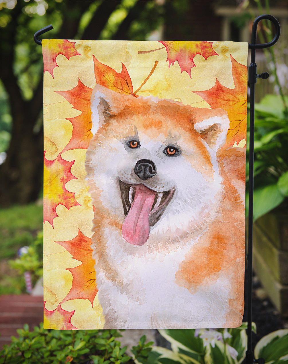 Akita Fall Garden Flag Mailbox Decorative Yard Banner Outside Patio Artwork for Flower Beds, Garden Size, Multicolor