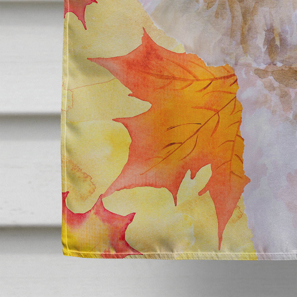 Bichon Frise #2 Fall House Flag 28x40 Porch Sleeve Pole Decorative Outside Yard Banner Artwork Wall Hanging, Polyester
