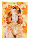 Cocker Spaniel Fall House Flag 28x40 Porch Sleeve Pole Decorative Outside Yard Banner Artwork Wall Hanging, Polyester