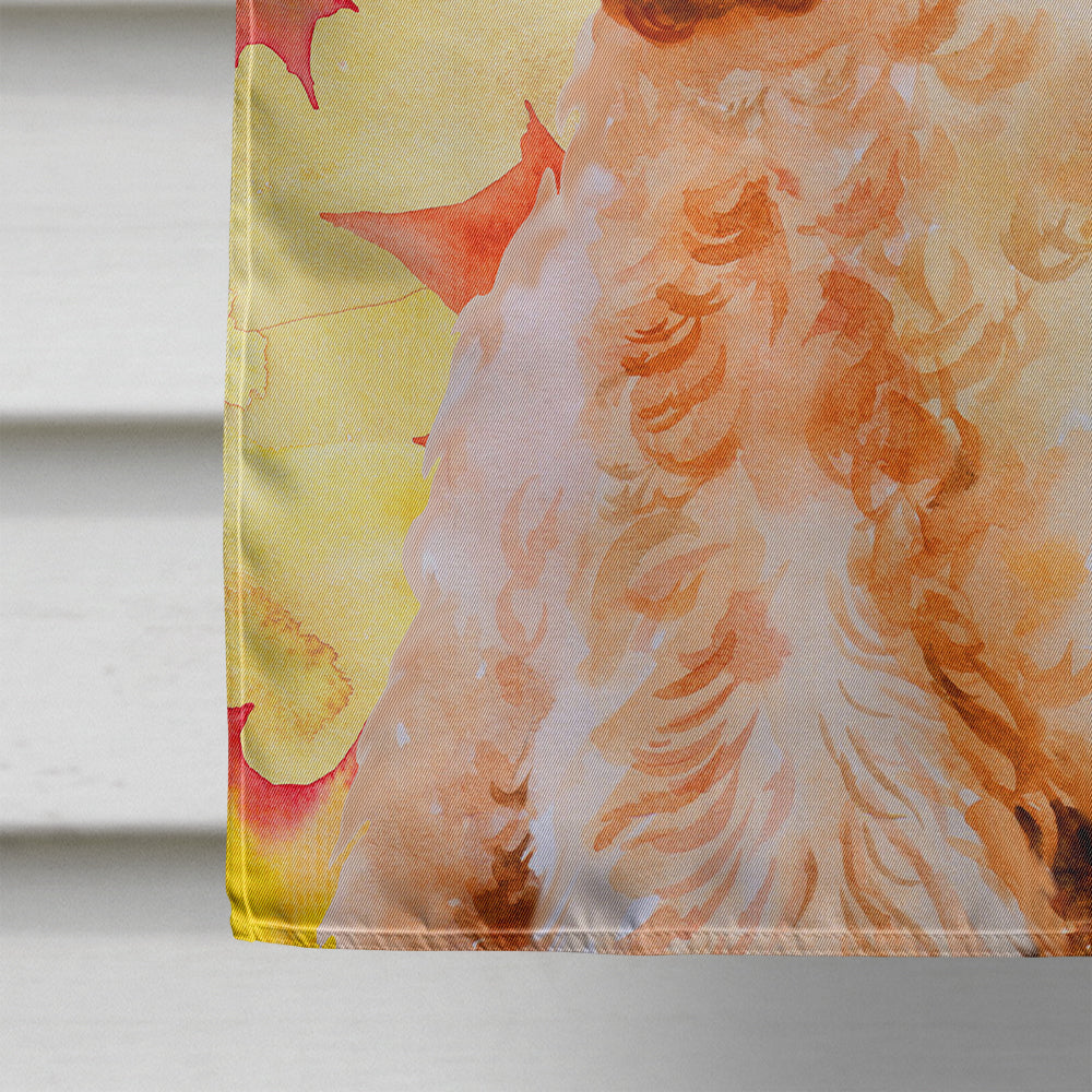 Cocker Spaniel Fall House Flag 28x40 Porch Sleeve Pole Decorative Outside Yard Banner Artwork Wall Hanging, Polyester