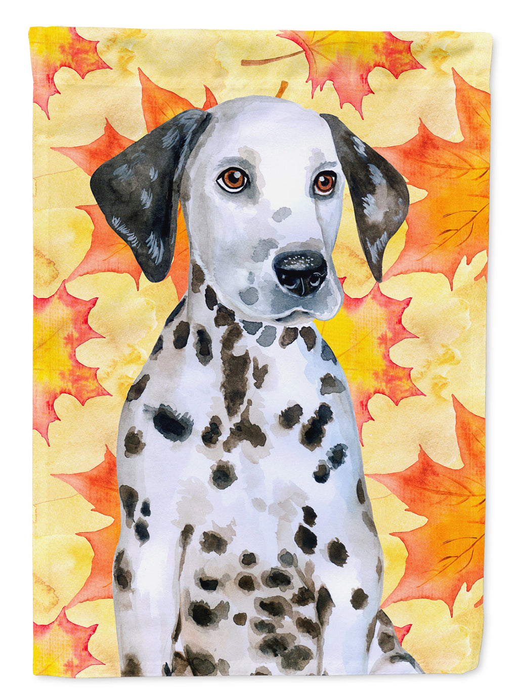 Dalmatian Puppy Fall House Flag 28x40 Porch Sleeve Pole Decorative Outside Yard Banner Artwork Wall Hanging, Polyester