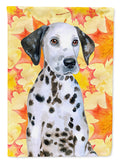 Dalmatian Puppy Fall House Flag 28x40 Porch Sleeve Pole Decorative Outside Yard Banner Artwork Wall Hanging, Polyester